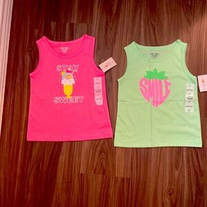 Garanimals Pink and Green Kids Tank Tops size 3T-NWT